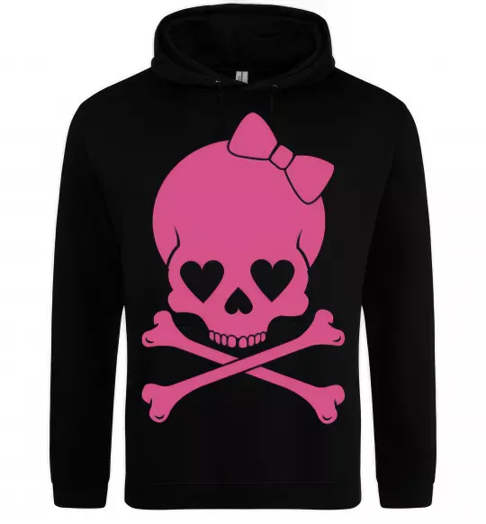 Чоловіча толстовка (худі) skull girl Чорний фото