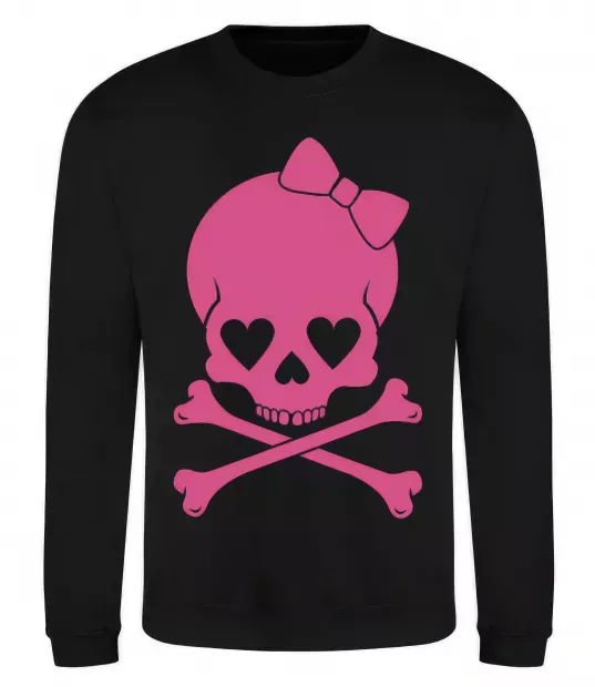 Свитшот skull girl Черный фото