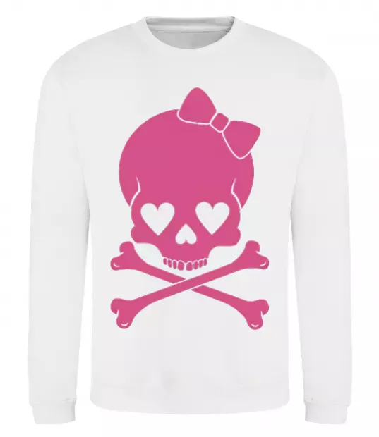 Свитшот skull girl Белый фото