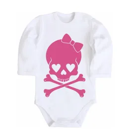 Детский боди skull girl Белый фото