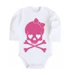Детский боди skull girl Белый фото