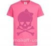 Детская футболка skull girl Ярко-розовый фото