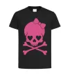 Дитяча футболка skull girl Чорний фото