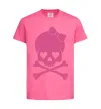 Дитяча футболка skull girl Яскраво-рожевий фото