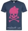 Чоловіча футболка skull girl Темно-синій фото