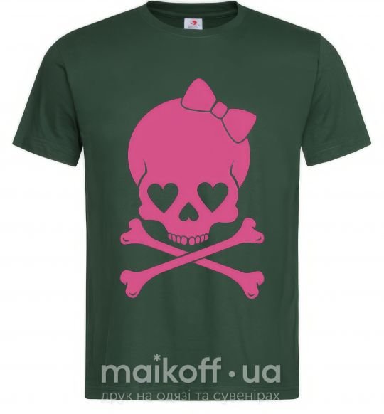 Чоловіча футболка skull girl Темно-зелений фото