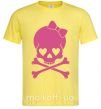 Мужская футболка skull girl Лимонный фото
