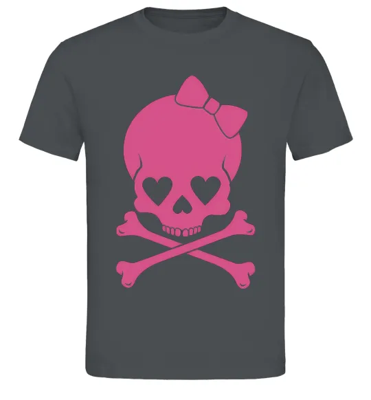 Мужская футболка skull girl Графит фото