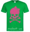 Мужская футболка skull girl Зеленый фото
