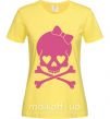 Жіноча футболка skull girl Лимонний фото