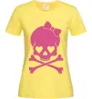 Жіноча футболка skull girl Лимонний фото