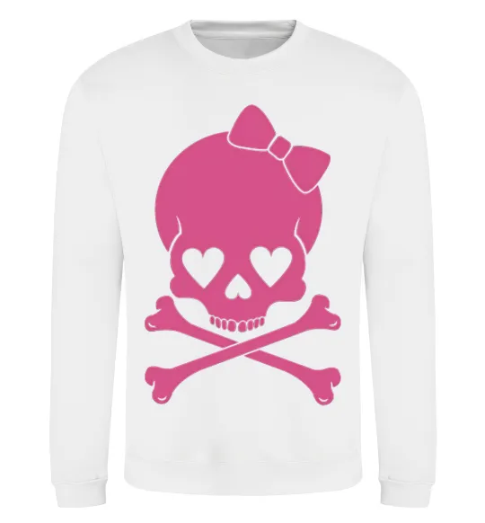 Свитшот skull girl Белый фото