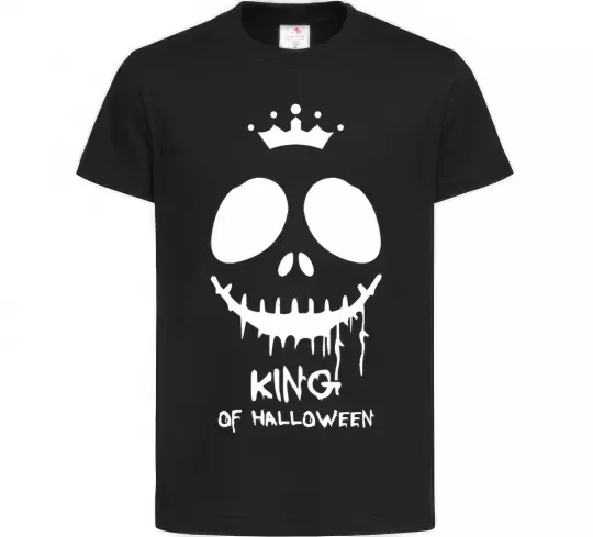 Дитяча футболка King of halloween Чорний фото