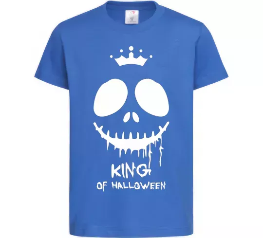 Дитяча футболка King of halloween Яскраво-синій фото