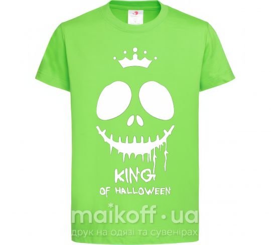 Дитяча футболка King of halloween Лаймовий фото