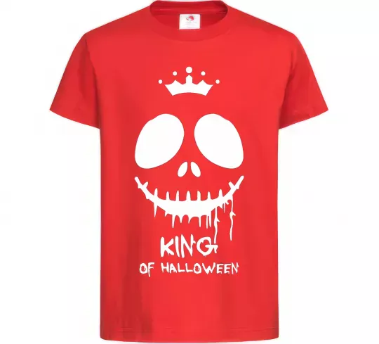 Дитяча футболка King of halloween Червоний фото
