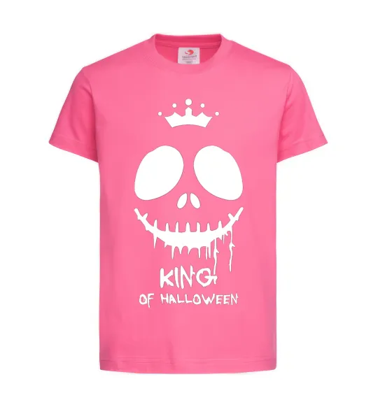 Детская футболка King of halloween Ярко-розовый фото