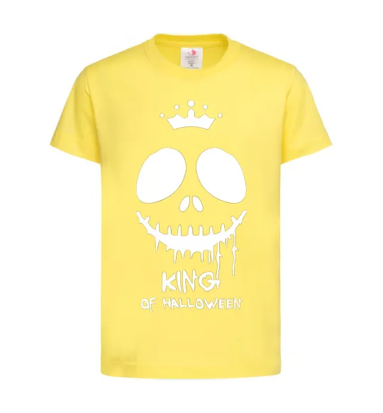 Детская футболка King of halloween Лимонный фото