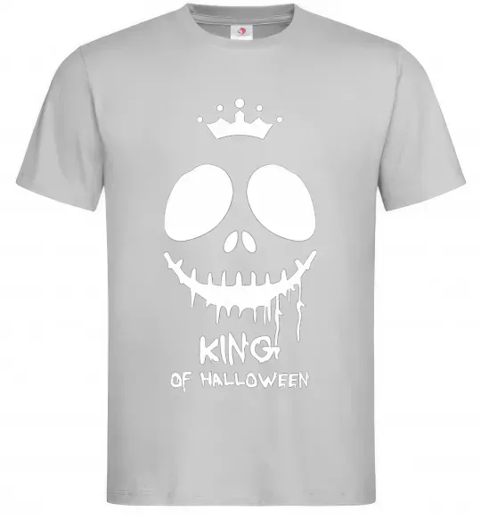 Мужская футболка King of halloween Серый фото