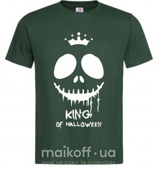 Мужская футболка King of halloween Темно-зеленый фото