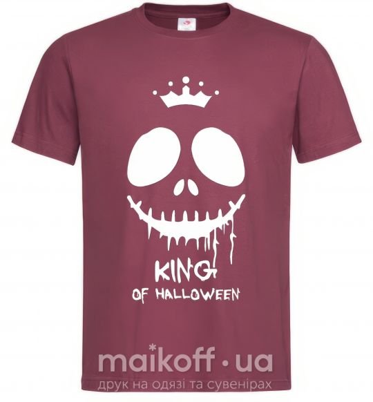Чоловіча футболка King of halloween Бордовий фото