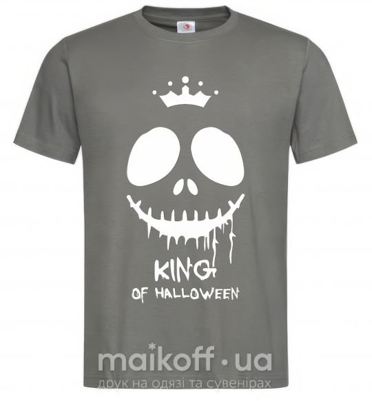 Чоловіча футболка King of halloween Графіт фото