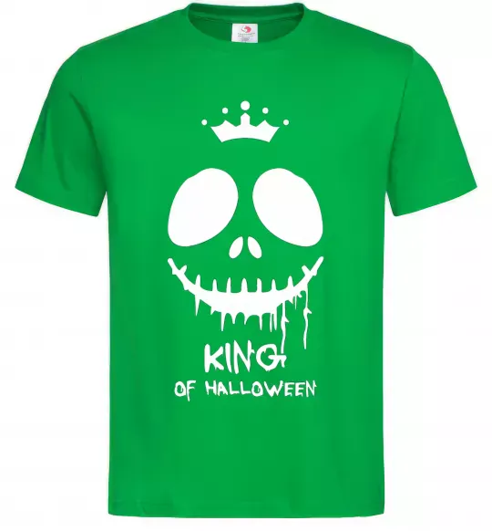 Мужская футболка King of halloween Зеленый фото