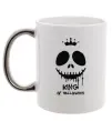 Чашка с цветной ручкой King of halloween Серебро фото