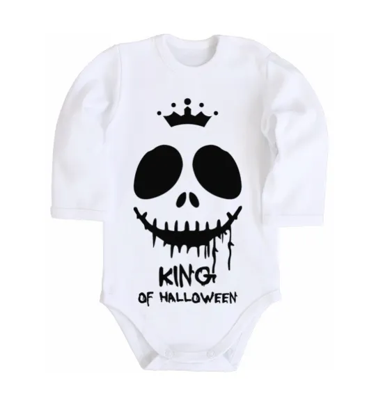 Детский боди King of halloween Белый фото
