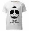 Мужская премиум футболка King of halloween Белый фото