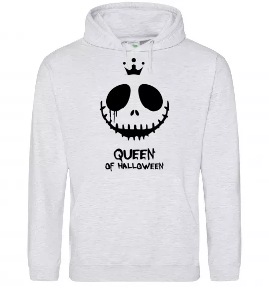 Жіноча толстовка (худі) Queen of halloween Сірий меланж фото