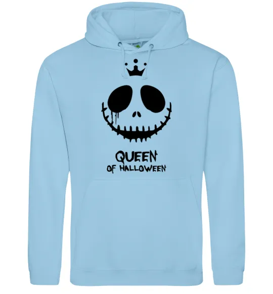 Женская толстовка (худи) Queen of halloween Голубой фото