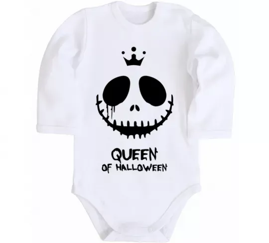 Детский боди Queen of halloween Белый фото
