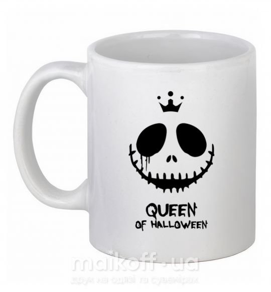 Чашка керамічна Queen of halloween Білий фото