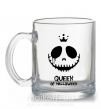Чашка стеклянная Queen of halloween Прозрачный фото