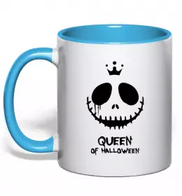 Чашка с цветной ручкой Sally Голубой фото