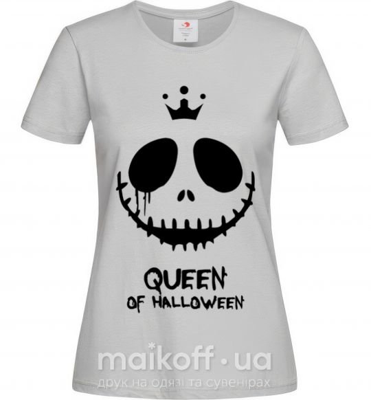 Женская футболка Queen of halloween Серый фото