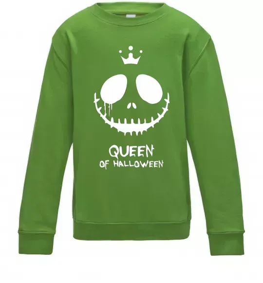 Детский Свитшот Queen of halloween Лаймовый фото