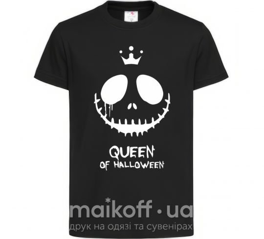 Детская футболка Queen of halloween Черный фото