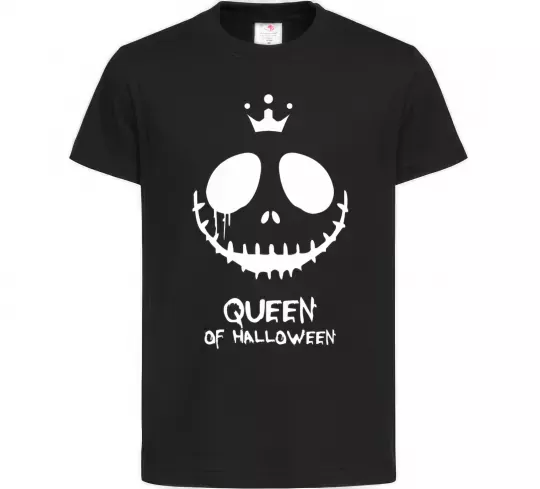 Дитяча футболка Queen of halloween Чорний фото