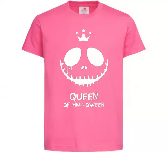 Дитяча футболка Queen of halloween Яскраво-рожевий фото