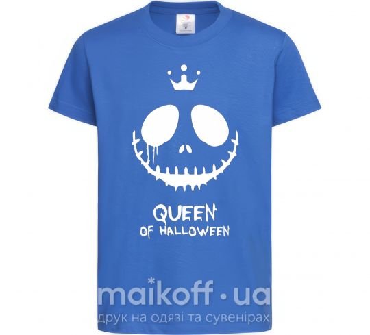 Дитяча футболка Queen of halloween Яскраво-синій фото