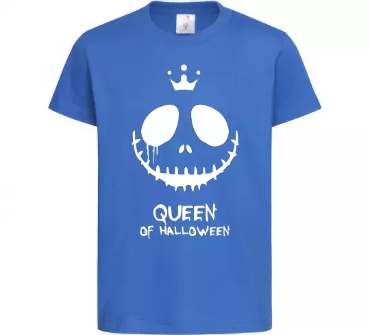 Дитяча футболка Queen of halloween Яскраво-синій фото
