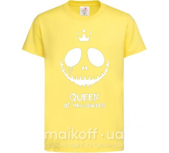 Детская футболка Queen of halloween Лимонный фото