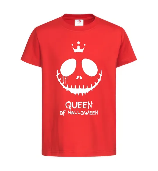 Детская футболка Queen of halloween Красный фото