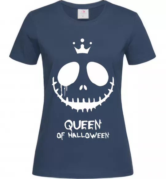 Женская футболка Queen of halloween Темно-синий фото