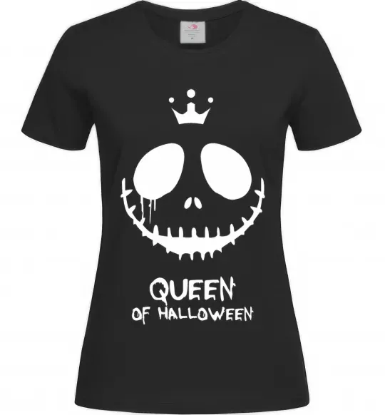 Женская футболка Queen of halloween Черный фото
