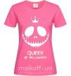 Жіноча футболка Queen of halloween Яскраво-рожевий фото