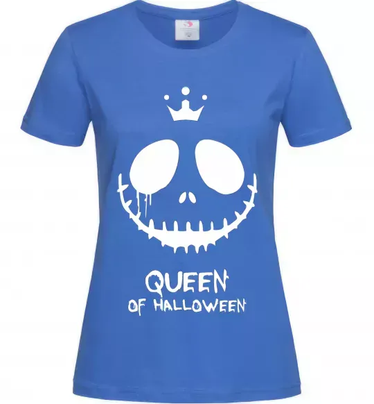 Женская футболка Queen of halloween Ярко-синий фото