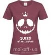 Женская футболка Queen of halloween Бордовый фото